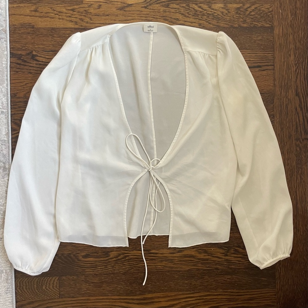 Aritzia tie front top